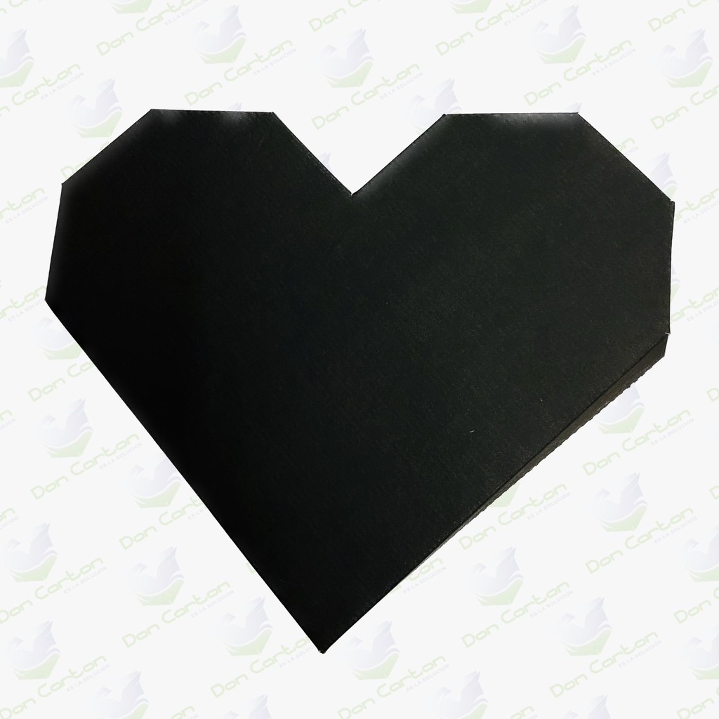 CAJA CORAZON GDE NGO (PAQ DE 10 PZAS)