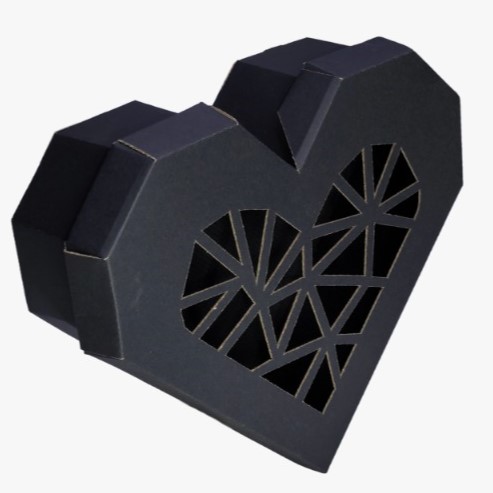 CAJA CORAZON GDE NGO VENTANA (PAQ DE 10 PZAS)