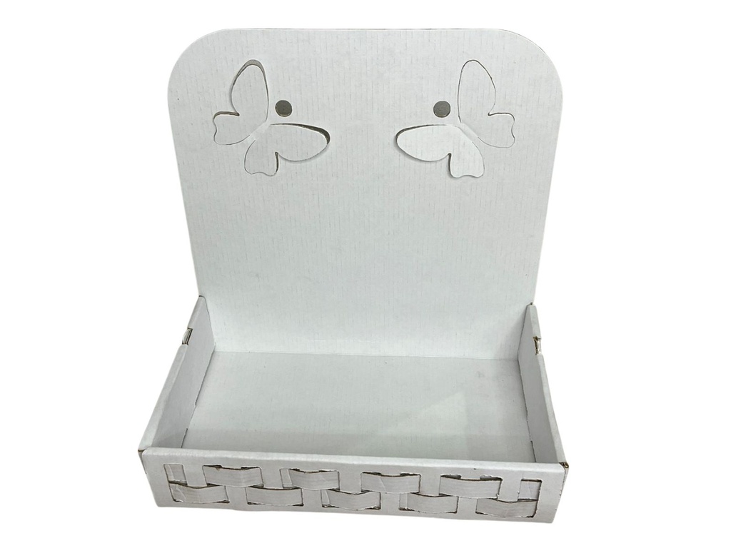 CHAROLA MARIPOSA BCO (PAQ DE 5 PZAS)