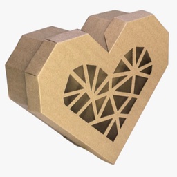 [CL0039] CAJA CORAZON GDE KFT VENTANA (PAQ DE 10 PZAS)